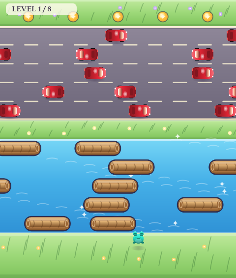Hop Across gameplay